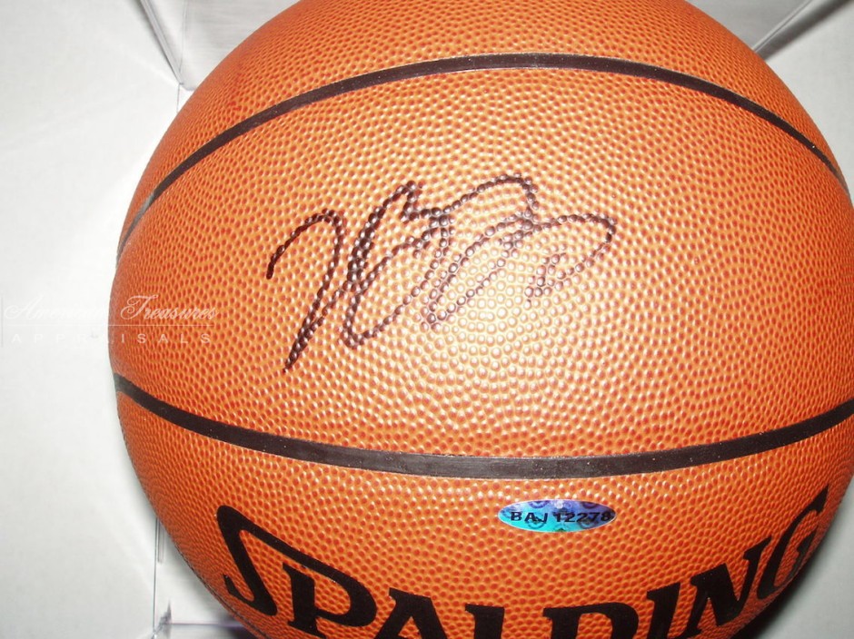 lebron james autographed basketball